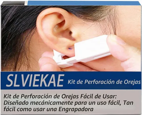 Vista 6 de Kits de Perforación de Orejas, Pistola Desechable de Perforación de Orejas Precargada con Aretes de Circonita Cúbica, Kits de Perforación Corporal