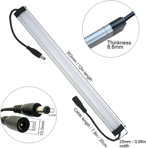 Vista 4 de Luces LED Litever bajo clóset, Plateado, LL-008-3W, 20.00watts, 120.00 volts