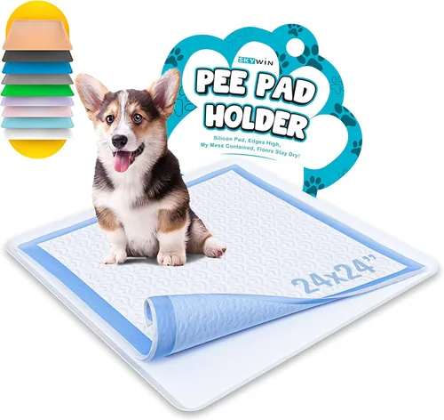 Vista 23 de Skywin TidyFriend - Soporte para orina de perro apto para viajes de hasta 24 x 24 pulgadas, alfombrilla de silicona flexible enrollable con borde