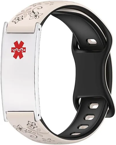 Vista 23 de LinnaLove Pulsera de alerta médica personalizada para hombres y mujeres, pulseras deportivas de acero inoxidable para identificación médica