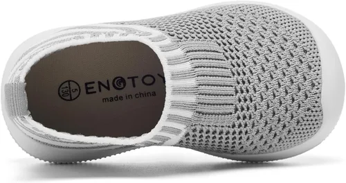 Vista 4 de Engtoy Zapatos de bebé para niños y niñas, zapatos para caminar, ligeros, transpirables, de malla, zapatos antideslizantes con suela de goma suave