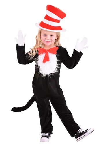 Vista 7 de Disfraz de El Gato Ensombrerado para Niños Pequeños Multicolor