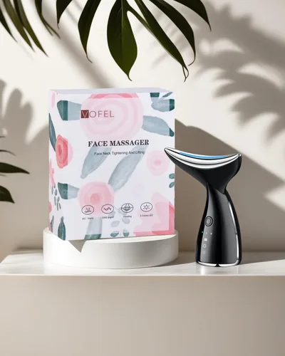 Vista 6 de Massger facial y cuello para el cuidado de la piel Masajeador facial Negro