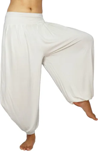 Vista 32 de Lovely Creations Pantalones holgados con cintura elástica y harem Aladdin para mujer