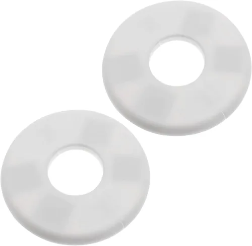 Vista 5 de Paquete de 2 placas redondas de escudo de brida dividida de pared ABS para accesorios de decoración de grifos de tubería de 0.86 "/ 22 mm