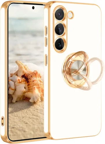 Vista 10 de Fingic Funda para Samsung Galaxy S23 Plus, Galaxy S23 Plus con soporte de anillo de 360°, funda para teléfono para mujeres y niñas, soporte