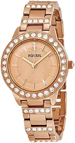 Vista 5 de Fossil Womens Jesse Stainless Steel Crystal-Accented Dress Quartz Watch