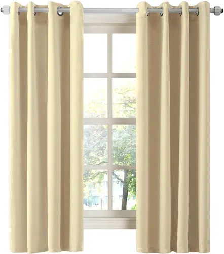 Vista 94 de LA PALMA Cortinas opacas con aislamiento térmico y ojales, para sala de estar, dormitorio, paquete de 2 paneles
