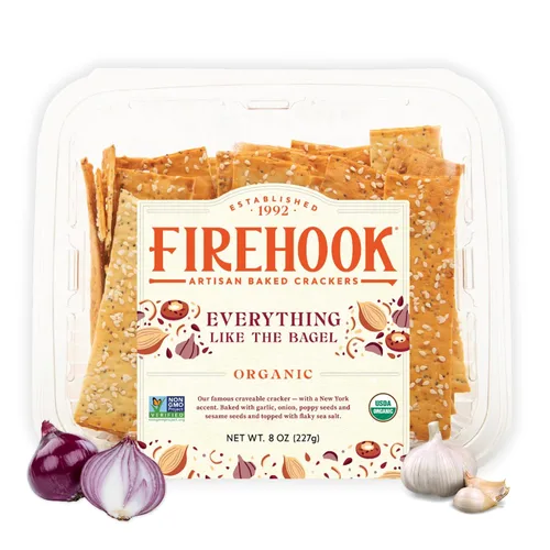 Vista 21 de Firehook Galletas de aceite de aguacate, sal marina y cebollino – horneadas artesanalmente, únicamente crujientes, hechas con ingredientes orgánicos