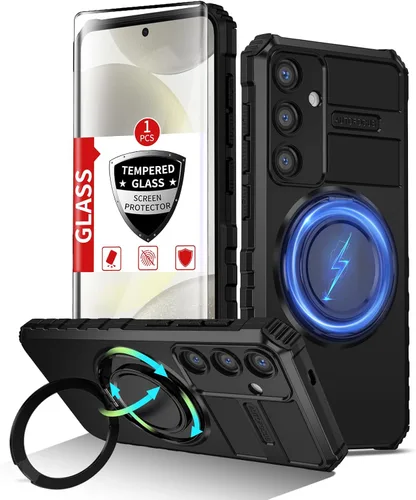 Vista 26 de Funda magnética para Samsung Galaxy Note 20 Ultra compatible con carga inalámbrica MagSafe, con 1 protector de pantalla, anillo de soporte integrado
