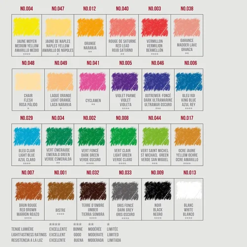 Vista 4 de Conté à Paris Lápices Pastel de 24 colores variados