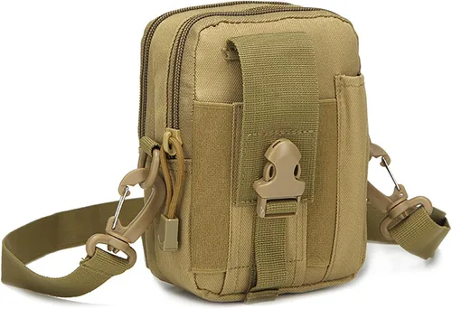 Vista 17 de Bolsa para cinturón, bolsa táctica Molle para teléfono, bolsas de utilidad EDC para la cintura, bolsa de cintura pequeña, funda para teléfono