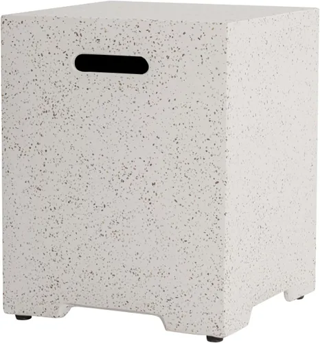 Vista 18 de COSIEST Mesa de tanque de propano para exteriores con diseño de grano de madera, mesa de tanque oculta exterior de 16 pulgadas, oculta el tanque