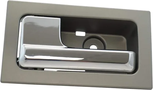 Vista 15 de TRQ Manija de puerta interior delantera izquierda cromada y negra para el lado del conductor compatible con Ford F-150 2012-2014