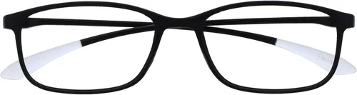 Vista 13 de OPULIZE ICE - Lentes de lectura para mujeres y hombres, marco rectangular resistente a los arañazos con bisagras de resorte, azul oscuro cristal