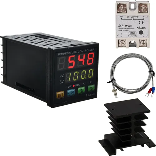 Vista 8 de Controlador de temperatura PID de automatización industrial, control de metro indicador, Jaybva de alto voltaje de 100V a 240V, termostato PID