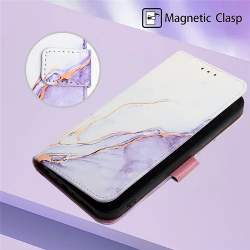 Vista 5 de Funda compatible con iPod Touch 7 tipo cartera para mujer, Touch 6 con tarjetero de piel de lujo con función atril, funda protectora para iPod Touch