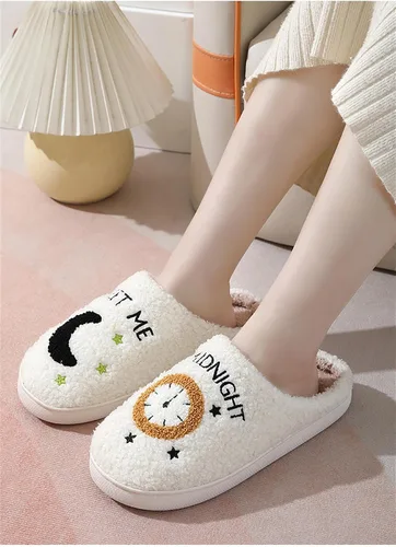 Vista 3 de PATRICK Unisex Meet Me at Midnight Slippers Soft Fluffy Warm Home Slippers