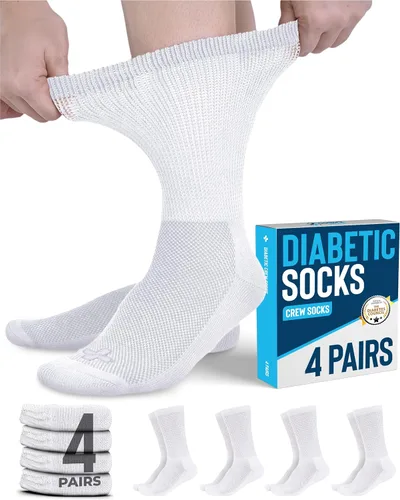 Vista 5 de Doctor's Select® Diabetic Socks for Men and Women - Non-Binding Neuropathy Socks for Diabetics Men Non Grip & Grip Socks