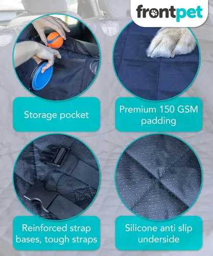 Vista 5 de Funda acolchada para perro, para la zona de carga de SUV, ajuste universal, para cualquier mascota. La funda duradera cubre y protege tu vehículo