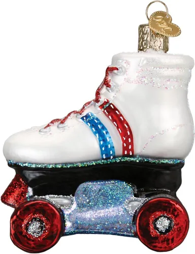 Vista 5 de Old World Christmas Zapatos de baile con punta de ballet, adorno soplado de vidrio para árbol de Navidad, decoración navideña artesanal, colección