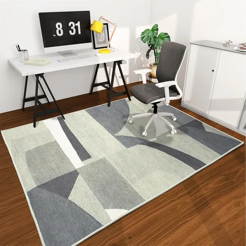 Vista 76 de Tapete para silla de oficina para suelo de madera dura, 48"x36" tapete protector de escritorio de computadora de fácil deslizamiento para silla Hoja