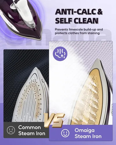 Vista 3 de OMAIGA Juego de plancha de vapor para el hogar, planchado eficiente, adecuado para todo tipo de prendas