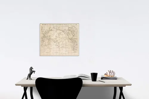Vista 2 de Mapa Histórico ' Mapa-Mundi Para La Inteligencia Del Paso De Venus: publicado en relación con la expedición científica mexicana al Tránsito