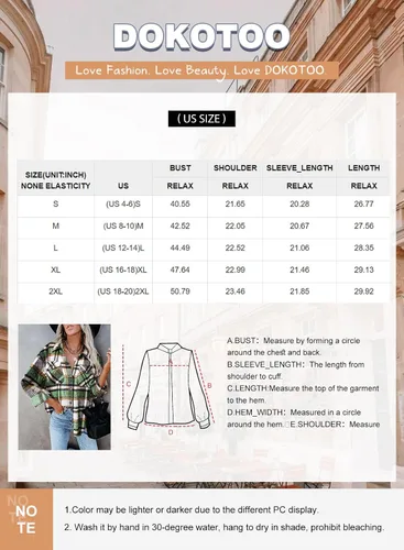 Vista 5 de Dokotoo - Camisa de pana abotonadas para mujer, diseño de manga larga, estilo novio, sobredimensionada