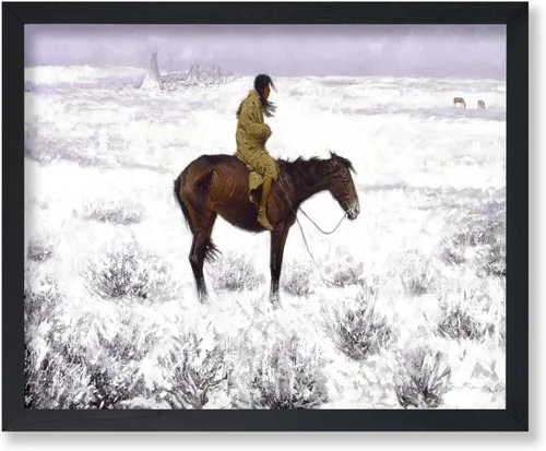 Vista 36 de Poster Master Póster vintage de The Lookout, estampado retro de vaquero, arte occidental, arte del salvaje oeste, arte de equitación, regalo