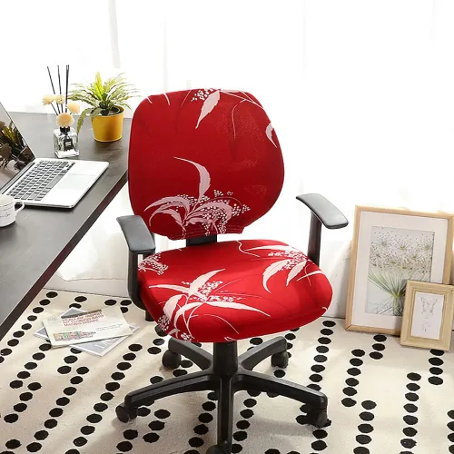 Vista 12 de LINGXIYA Fundas de asiento extraíbles y lavables, fundas elásticas para silla de juegos de computadora, funda de silla dividida con dobladillo