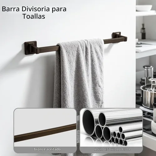 Vista 3 de Formosa Design Hardware - Kit de accesorios de baño (4 piezas, bronce oscuro)