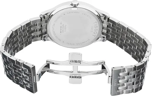 Vista 4 de Tissot mens Tradition Reloj de vestir de acero inoxidable plata T0636101103701