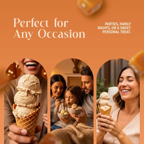 Vista 6 de Triple Scoop - Mezcla de helado prémium para hacer helados. Simple, fácil, delicioso. De mezcla gourmet a máquina en 5 minutos, hace 2 cuartos