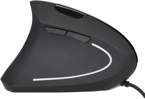 Vista 7 de Ratón ergonómico vertical con cable USB, mouse óptico para zurdos, 3 DPI ajustables 800/1200/1600, 6 botones programables, mouse universal