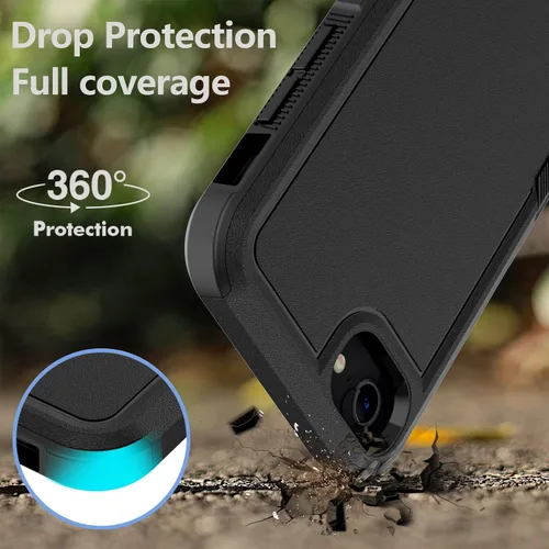 Vista 85 de Jeylly Funda para iPhone SE/Funda para iPhone 5S, Exterior de Plástico Duro que Absorbe Golpes + Interior de Silicona de Goma Defensor contra