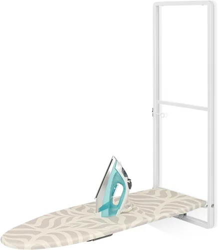Vista 8 de KINGBOARD Tabla de planchar para colgar sobre la puerta, tabla de planchar colgante con soporte para plancha, 36" x 12" tabla de planchar compacta