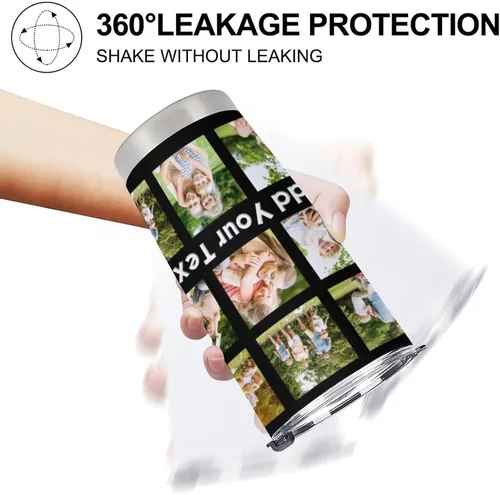 Vista 9 de Taza personalizada con foto y texto para hombres y mujeres, regalo para papá, mamá, familias y amigos, taza de viaje con foto e imagen