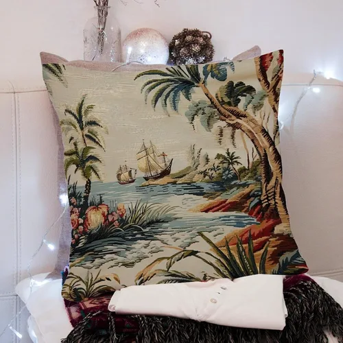 Vista 6 de Funda de almohada Moore Manor Antigua Chinoiserie Coral Peony Chic Asian Accent Funda de almohada Retro Decorativa Fundas de cojín Decoración