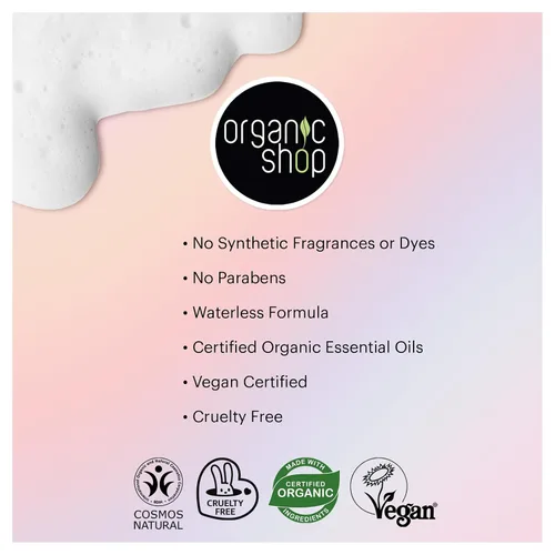 Vista 5 de Organic Shop Barra de champú sólido voluminizador de bambú y ceniza volcánica, 100% vegano y orgánico, sin parabenos y 0% conservantes, ecológico