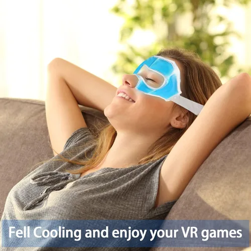 Vista 2 de 3 Pcs Cooling Face Cover for Metal Quest 2 Valve IndexPS VROculus Rift S - Must Have Cooler Pad for VR Gamer PCM Cooling Version