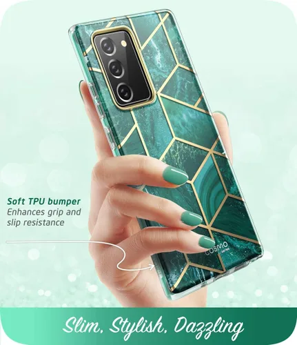 Vista 3 de i-Blason Cosmo Series - Funda diseñada para Galaxy Note 20 5G de 6.7 pulgadas (versión 2020), diseño de mármol sin protector de pantalla integrado