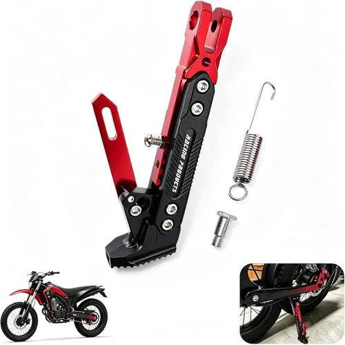 Vista 11 de Soporte de patas de motocicleta universal de aleación de aluminio de alta calidad, ajustable, para motocicleta, scooter, soporte de trípode