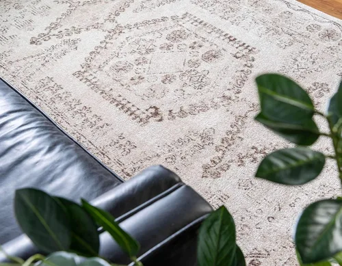 Vista 5 de Unique Loom Utopia Collection Alfombra tradicional, geométrica, tribal, tonos cálidos beige (9 pies 0 x 12 pies 0)