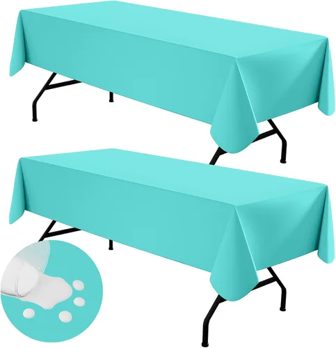 Vista 43 de homing - Mantel cuadrado de vinilo, mantel de plástico impermeable y a prueba de derrames con respaldo de franela, cubierta de mesa fácil de limpiar