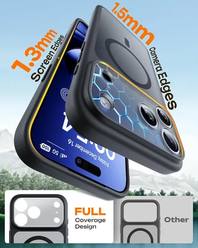 Vista 629 de TOCOL Funda para iPhone 11, compatible con Magsafe, protección completa de cámara, imanes integrados, protección contra caídas, funda translúcida