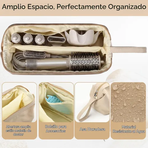 Vista 25 de Bolsa de viaje para herramientas para el cabello, compatible con Dyson Shark Flexstyle portátil, funda para secador de pelo, alisadores, rizadores