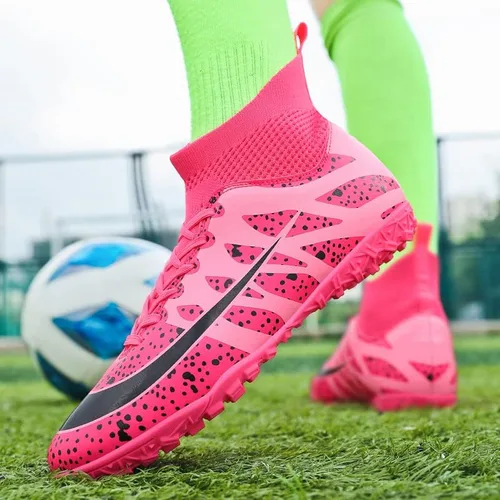 Vista 5 de zcdyn Tacos de fútbol para hombre zapatos de fútbol para interiores y exteriores zapatos de fútbol firme para entrenamiento