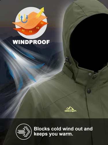 Vista 4 de MAGCOMSEN Chaqueta impermeable ligera para hombre, con capucha desmontable, para senderismo, pesca, ropa deportiva
