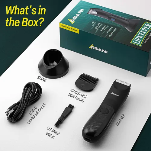 Vista 2 de Manscape - Recortadora de pelo corporal e ingle para hombres, afeitadora recargable USB-C con hoja de cerámica, luz LED, IPX7 impermeable